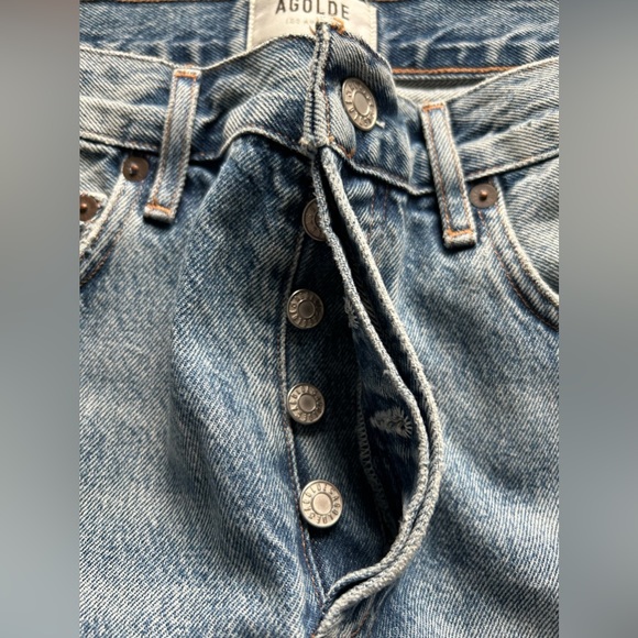 AGOLDE “Carey” High-Rise Denim Shorts – Light Wash size:27 - Picture 4 of 9